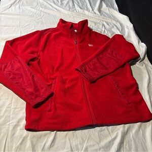 OOBE Chick Fil A Uniform Red Fleece Zipper Jacket